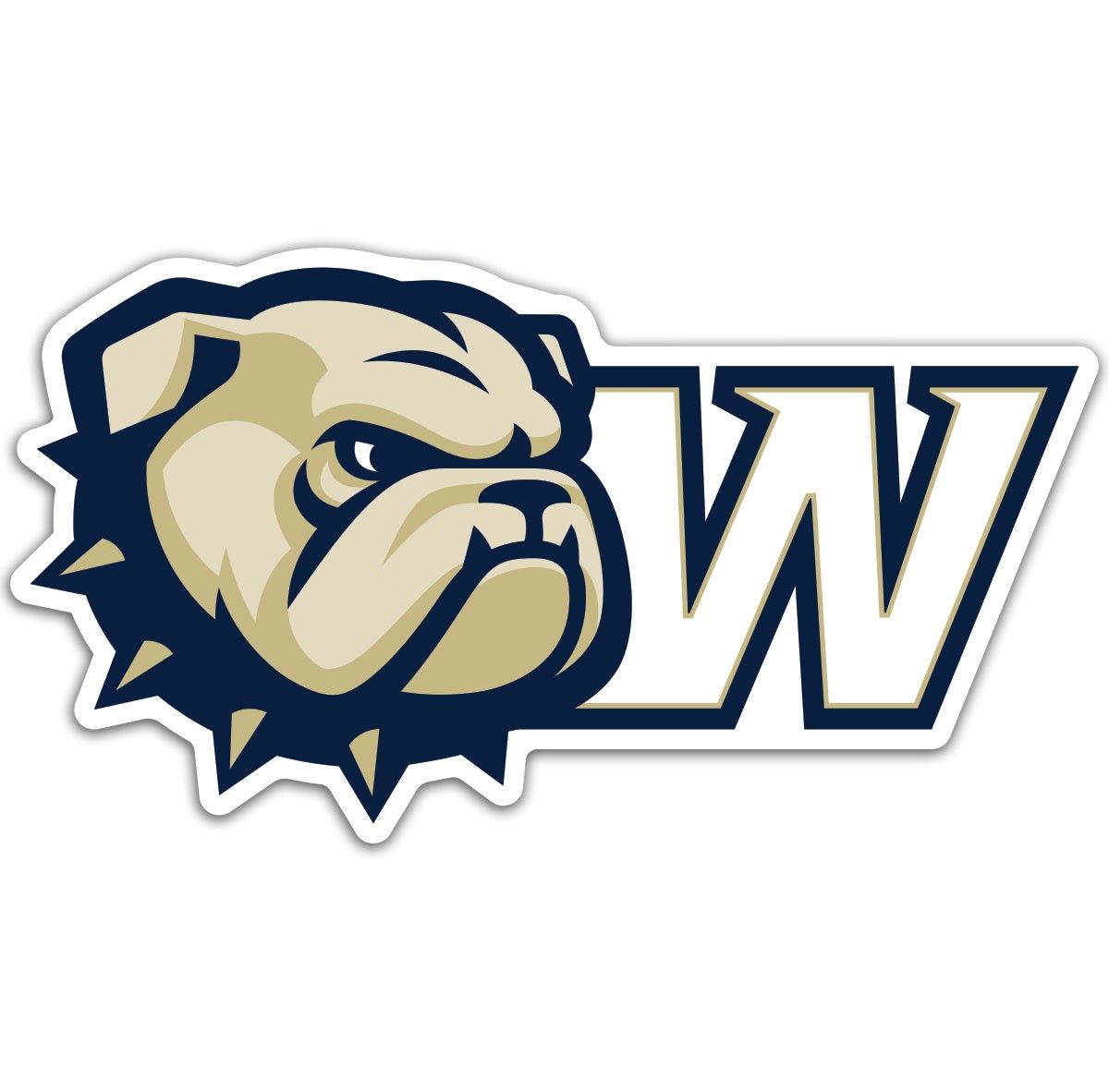 8" x 8" x .75" Dog Head W 3D Foam Board Wall Art Sticker