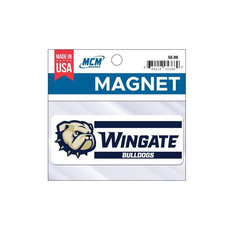 1.8" x 5" x .3" Dog Head Wingate Bulldogs Premium Sintra Magnet
