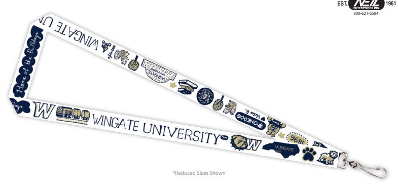 Julia Gash Wingate Collage Logo 3/4" Sublimated Satin Lanyard