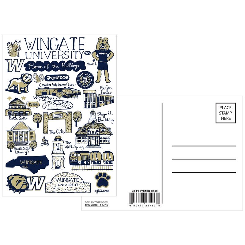 Julia Gash Wingate Logo Collage Postcard