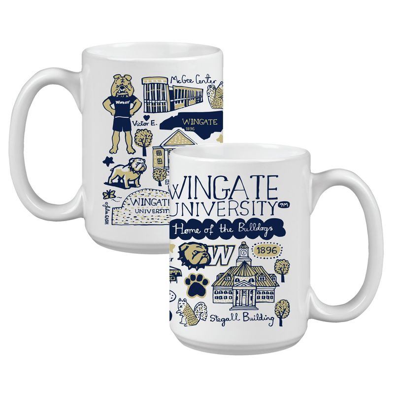 (IN STORE PICK UP ONLY) Julia Gash 15 oz Wingate Logo Collage Impact Grande Mug