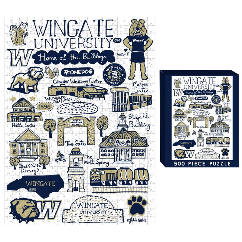 Julia Gash 500 Piece Wingate Logo Collage Puzzle
