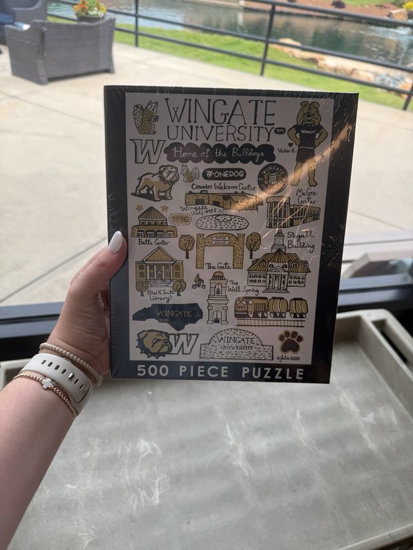 Julia Gash 500 Piece Wingate Logo Collage Puzzle