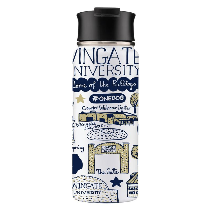 Julia Gash 20 oz Wingate Logo Collage Ronnie Tumbler