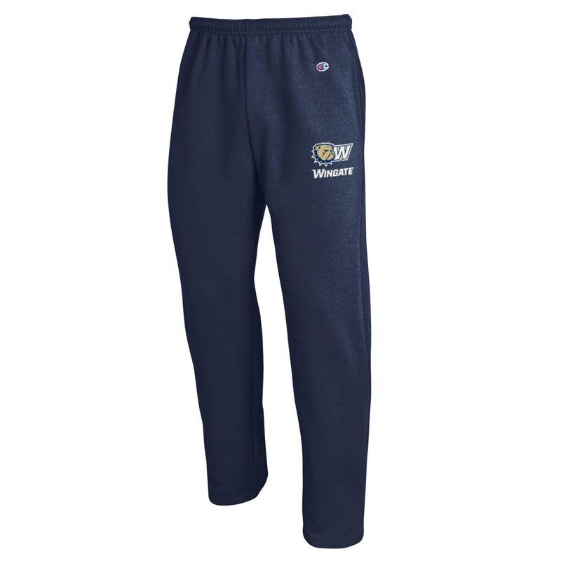 Navy Dog Head W Wingate Powerblend Open Bottom Sweatpant