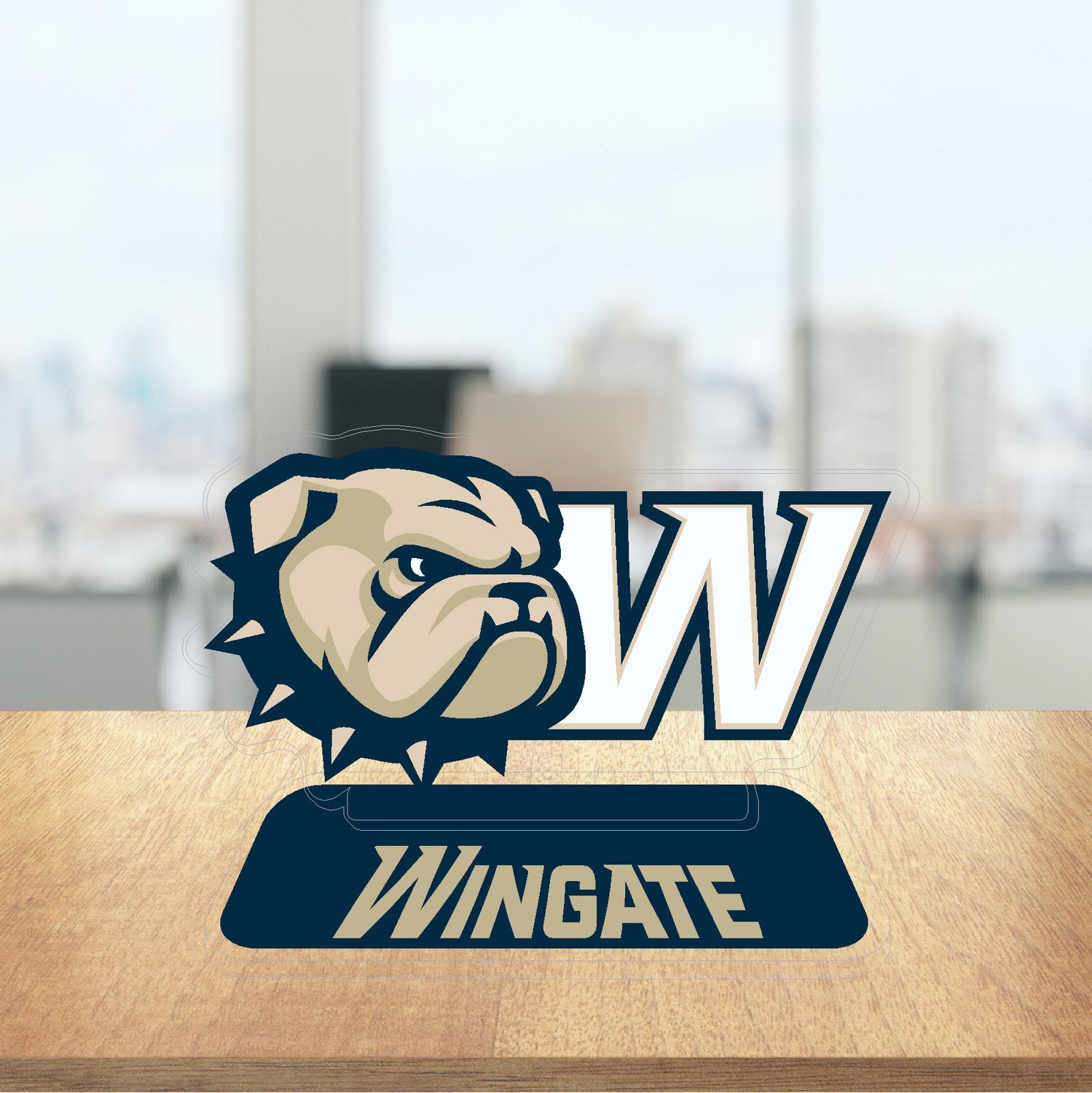 4" Dog Head W Wingate Laser Cut Mini Acrylic Standee