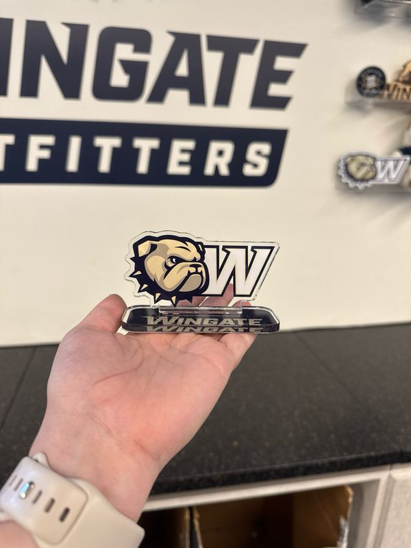 4" Dog Head W Wingate Laser Cut Mini Acrylic Standee