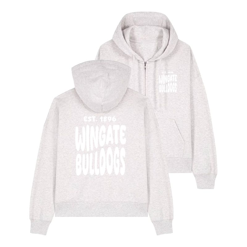 Cool Heather Grey Est 1896 Wingate Bulldogs OC Full Zip Hoodie Jacket