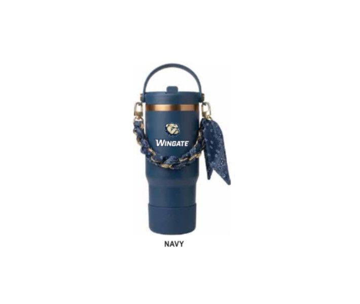 32 oz Navy Dog Head Wingate Hydrapeak 18/8 Nomad Stainless Steel Scarf Tumbler