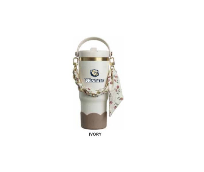 32 oz Tan Dog Head Wingate Hydrapeak 18/8 Nomad Stainless Steel Scarf Tumbler