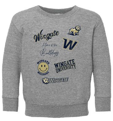 Toddler Grey Wingate Logo Crewneck Sweatshirts