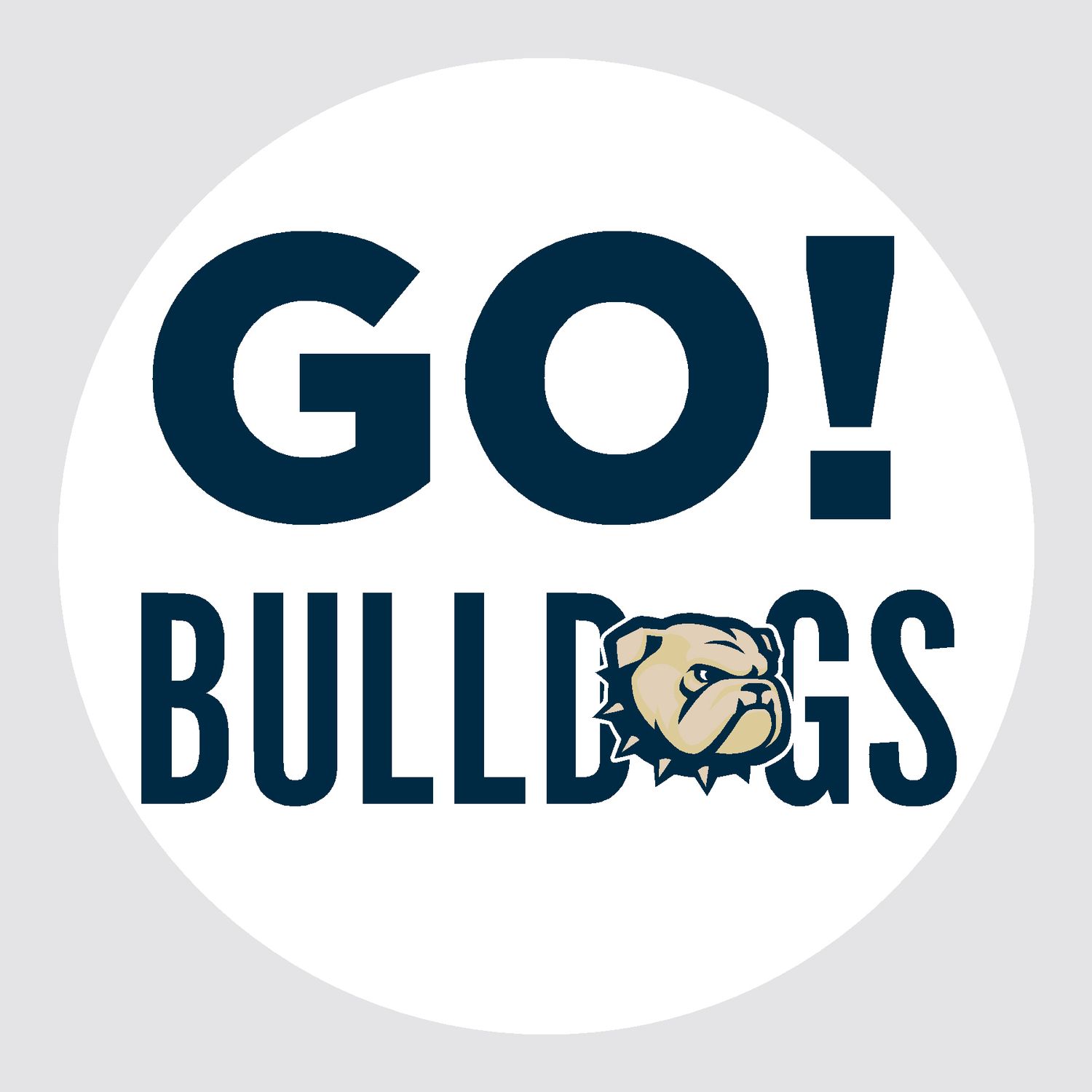 1.25"  Go Bulldogs Mini Button