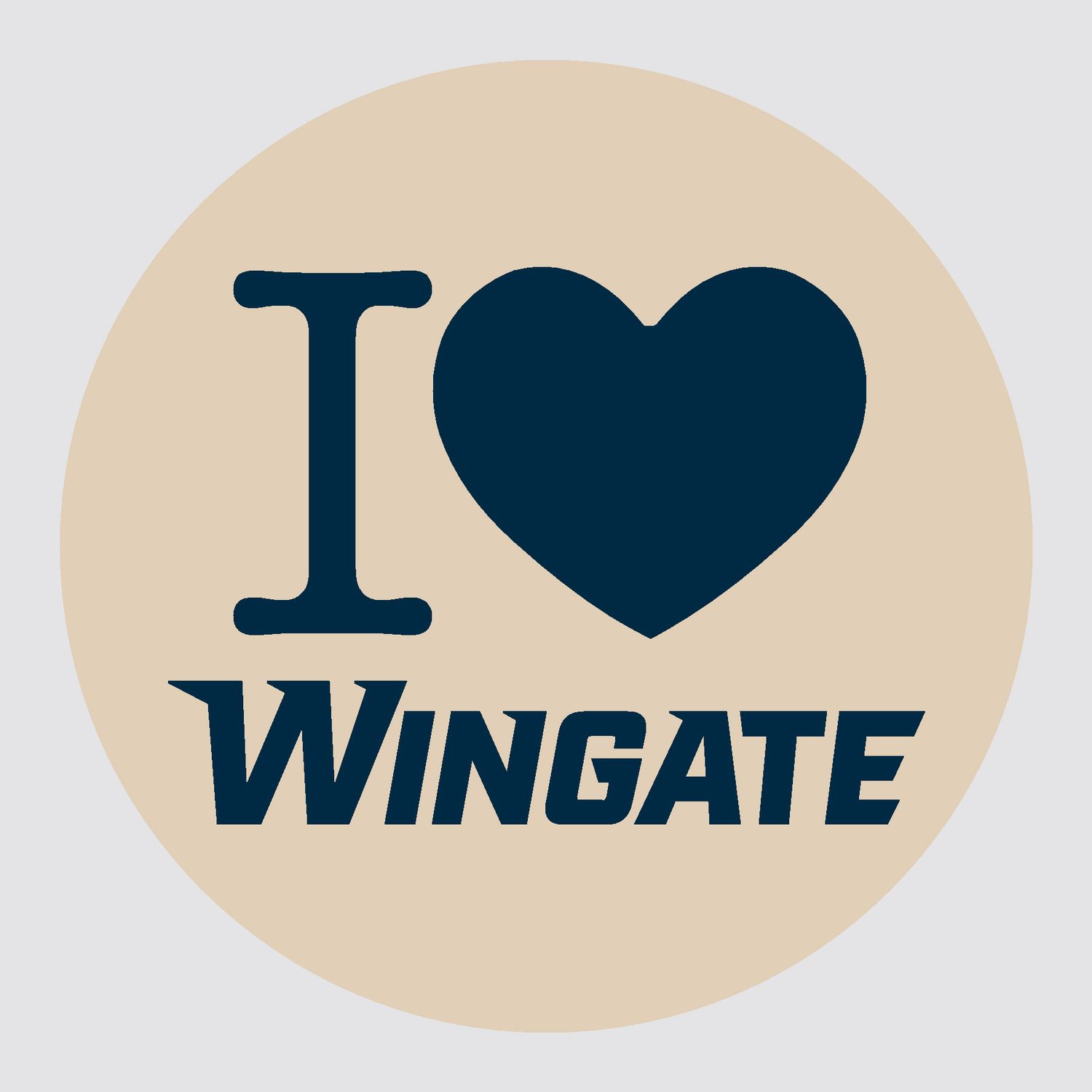 1.25"  Vegas Gold I Love Wingate Mini Button