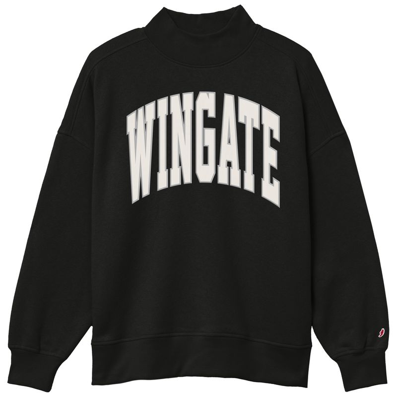 Vintage Black Wingate Tackle Twill Diana Mock Neck Crewneck
