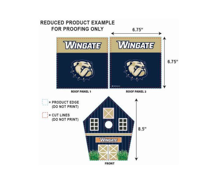 9.25" x 8.5" x 6.2" Wingate Dog Head Bailey Wooden Birdhouse
