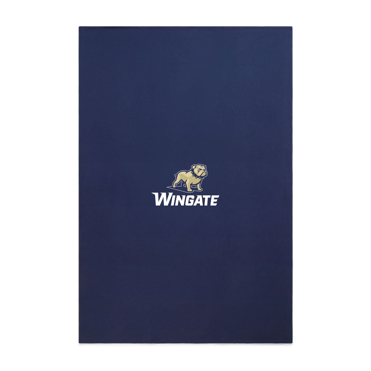 54" x 84" Navy Full Dog Over Wingate Proweave Sweatshirt Blanket