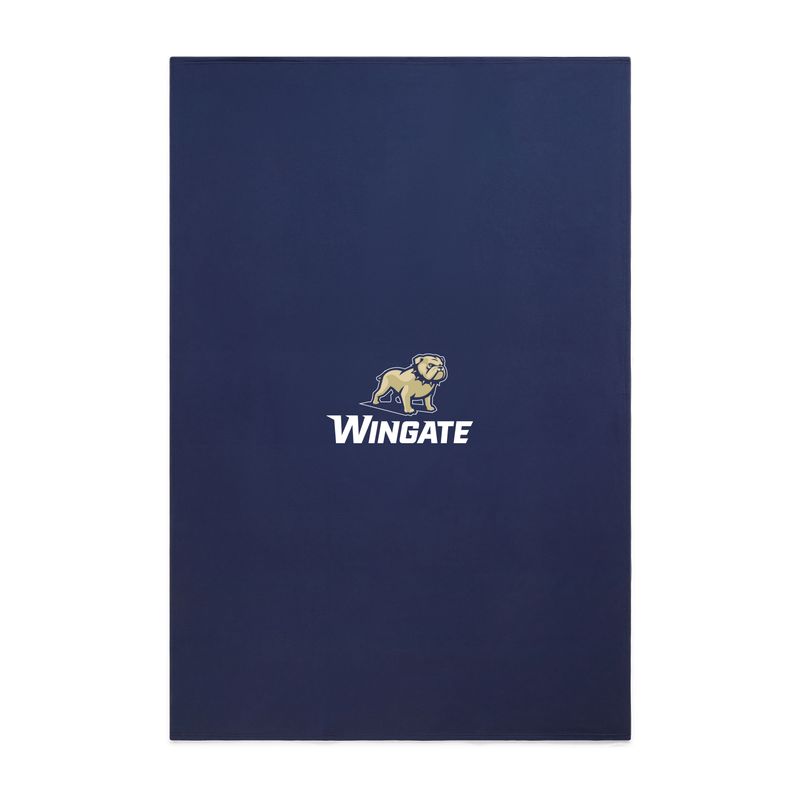 54" x 84" Navy Full Dog Over Wingate Proweave Sweatshirt Blanket