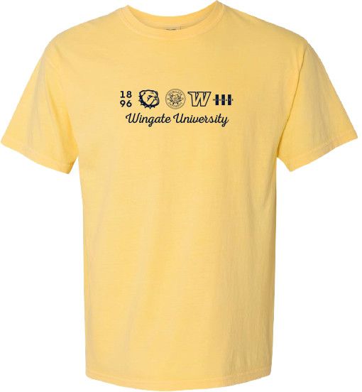 Butter Wingate University Logo Embroidered Short Sleeve T Shirt