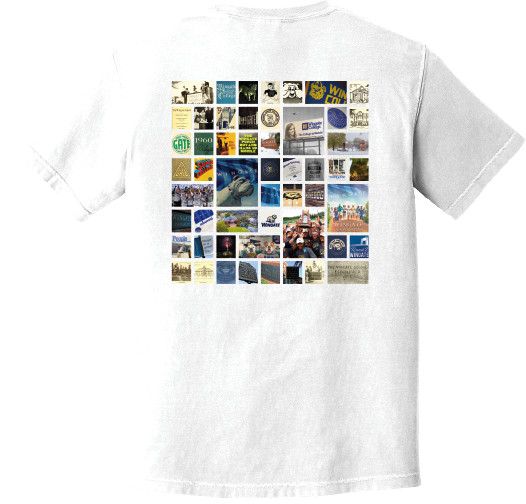 White Wingate Throwback Crowder Wall Short Sleeve T Shirt, Size: SM
