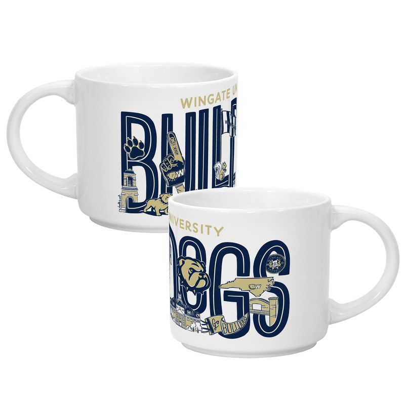 14oz Regina Doodles Art Wingate University Bulldogs Nolan Mug