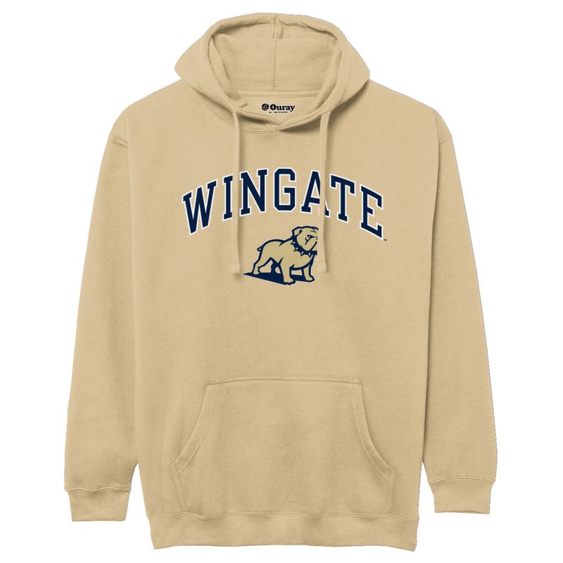 Vegas Gold Full Standing Dog Bulldogs Est 1896 Wingate University Pigment Dyed Hoodie