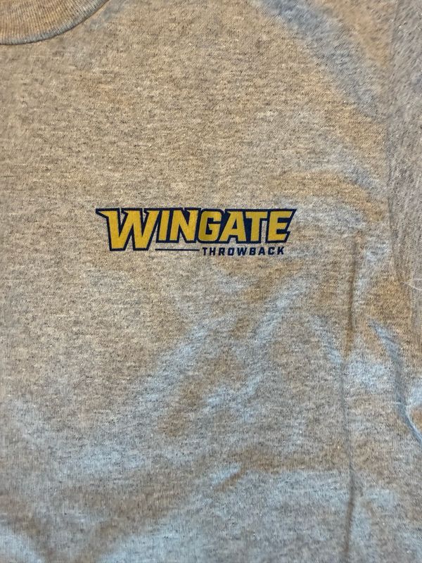 Grey Wingate University Throwback Short Sleeve T Shirt