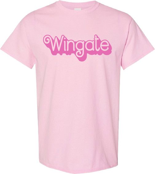 Pink Wingate Barbie Short Sleeve T Shirt, Size: SM