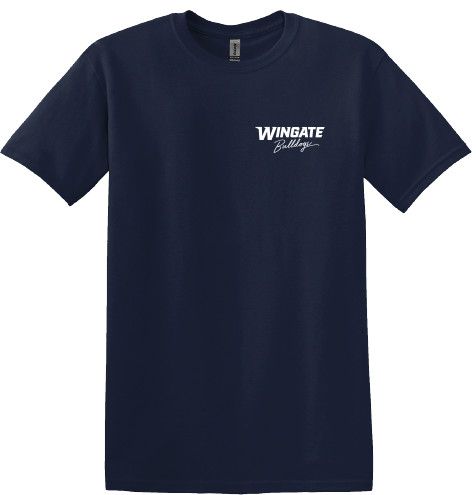 Navy Wingate Athletic Collage Short Sleeve T Shirt
