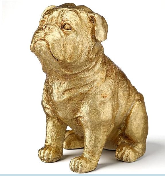 4.3" Gold Bulldog Figurine