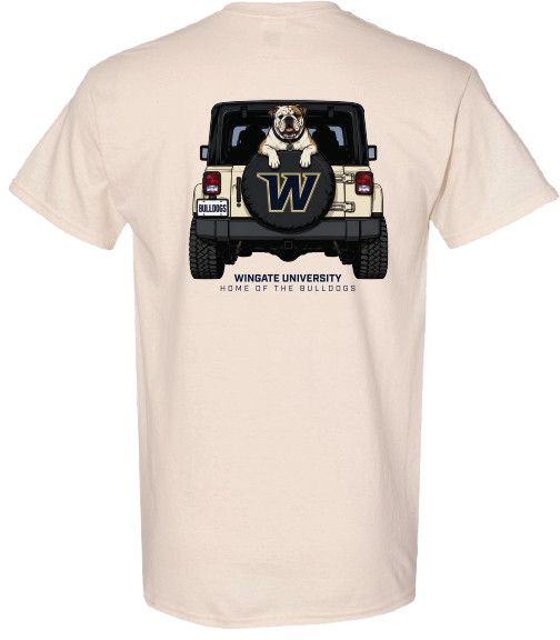 Off White Wingate Bulldogs W Jeep Short Sleeve T Shirt, Size: SM