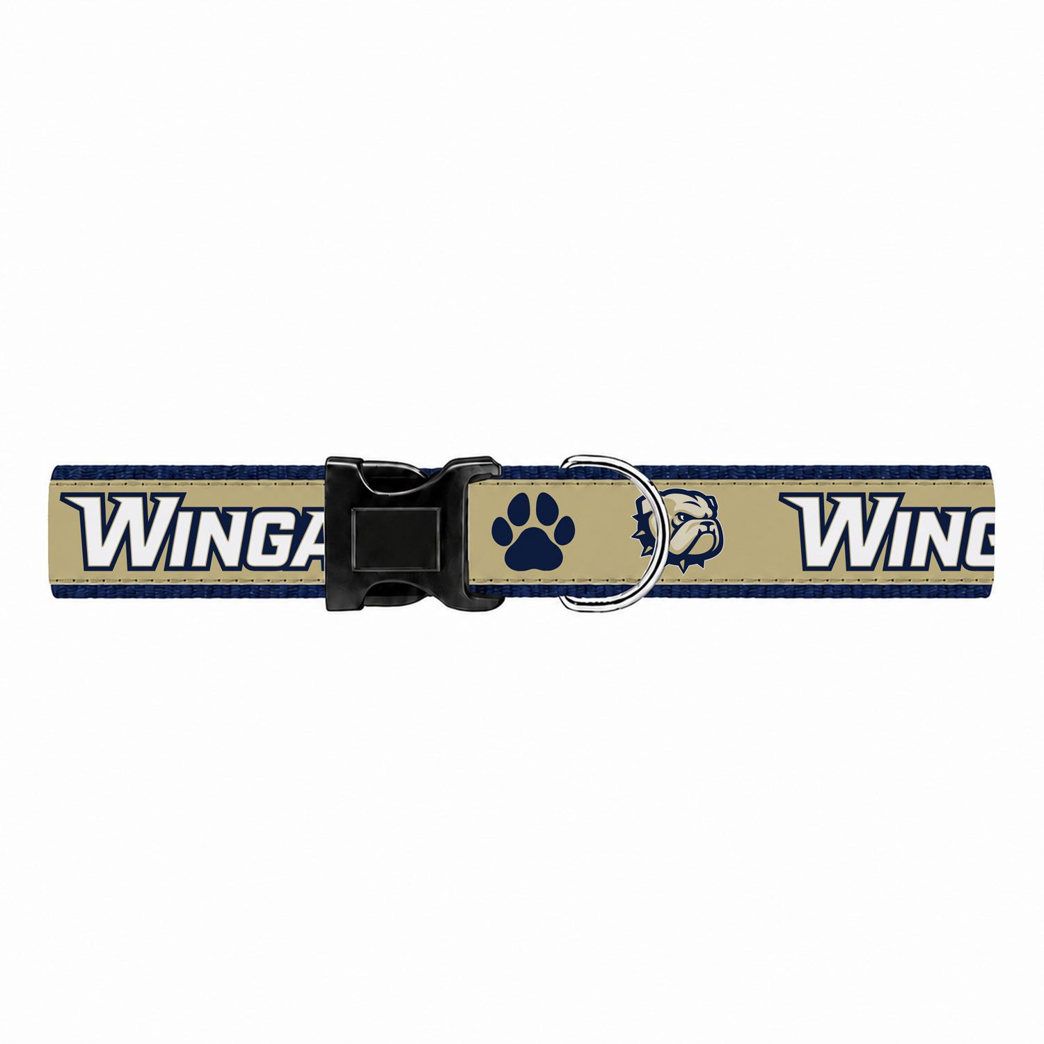 Vegas Gold Wingate Dog Head Paw Print Adjustable Collar, Size: SM (9-14")