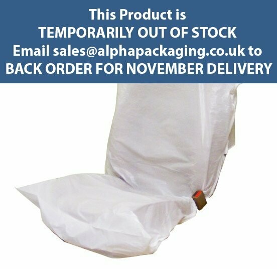 Recyclable Polythene Disposable Car Seat Covers 100 per roll (Heavy Duty) 18mu 1350 x 750mm