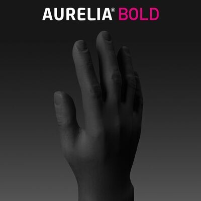 Powder Free Aurelia Bold Black Nitrile Gloves