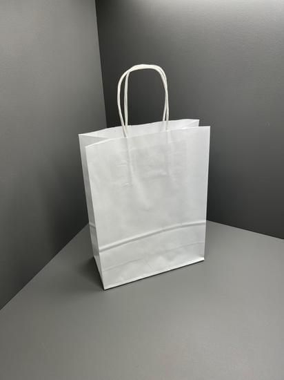 WHITE Twist Handle Paper Bags