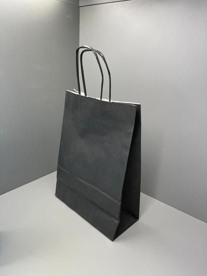 BLACK Twist Handle Paper Bags