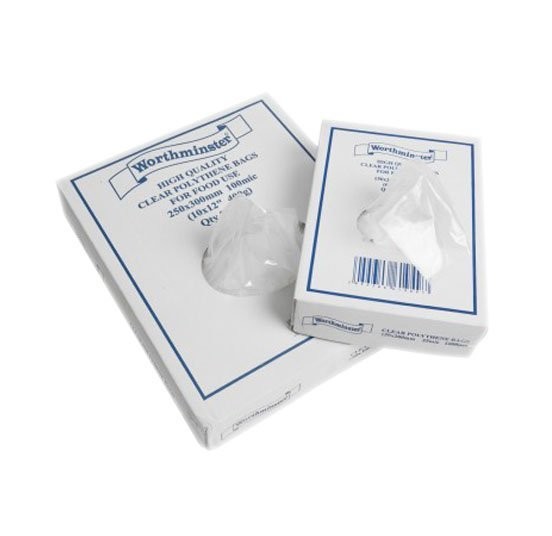 Polythene Butcher Food Bags 250mm x 300mm 1000 per pack