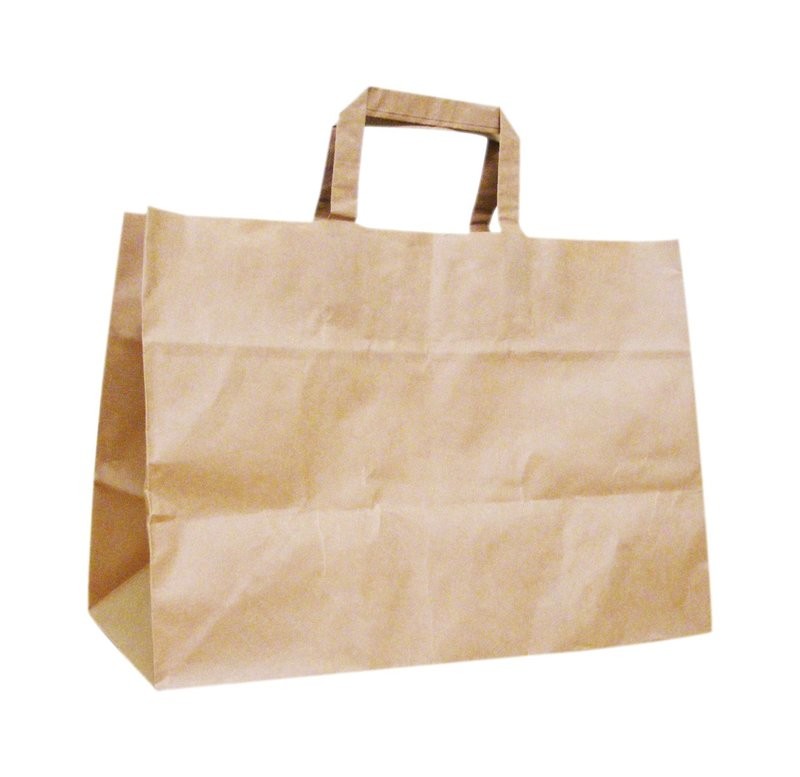 Brown Kraft Paper Block Bottom Carrier Bags