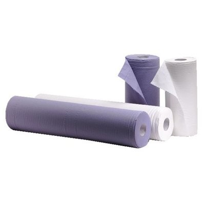 White Couch Rolls 2 Ply Hygiene Cleaning Rolls - 50cm x 50m