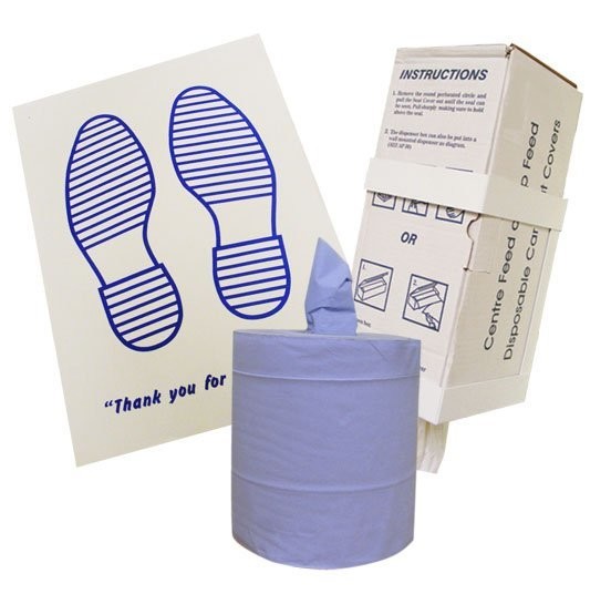 Garage Disposable Service & Mot Kits including seat covers, floor mats and cleaning paper