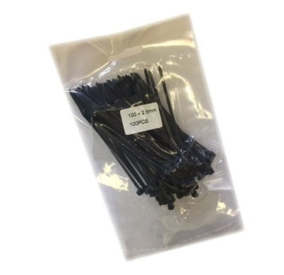 SPECIAL OFFER Black Cables Ties 100 x 2.5mm Pack of 100