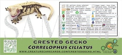 CREATURE CAGE CARD CRESTED