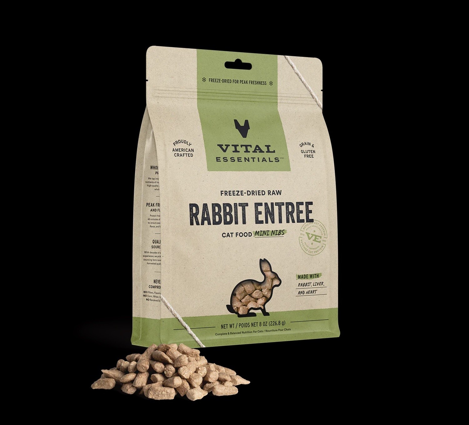 VE CAT FD RABBIT MINI NIBS 12 OZ