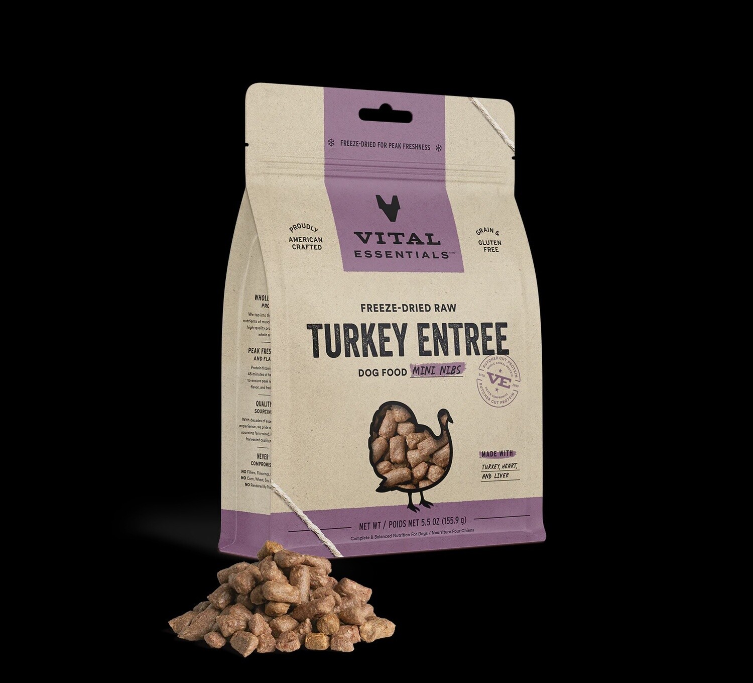 VE DOG FD TURKEY MINI NIBS 16 OZ