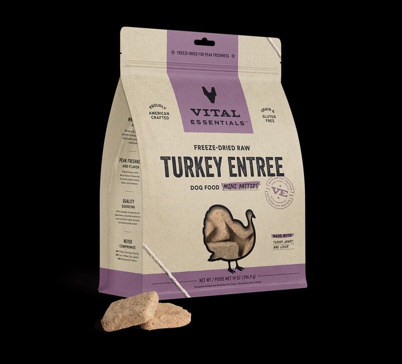 VE DOG FD TURKEY DINNER PATTIES 14 OZ