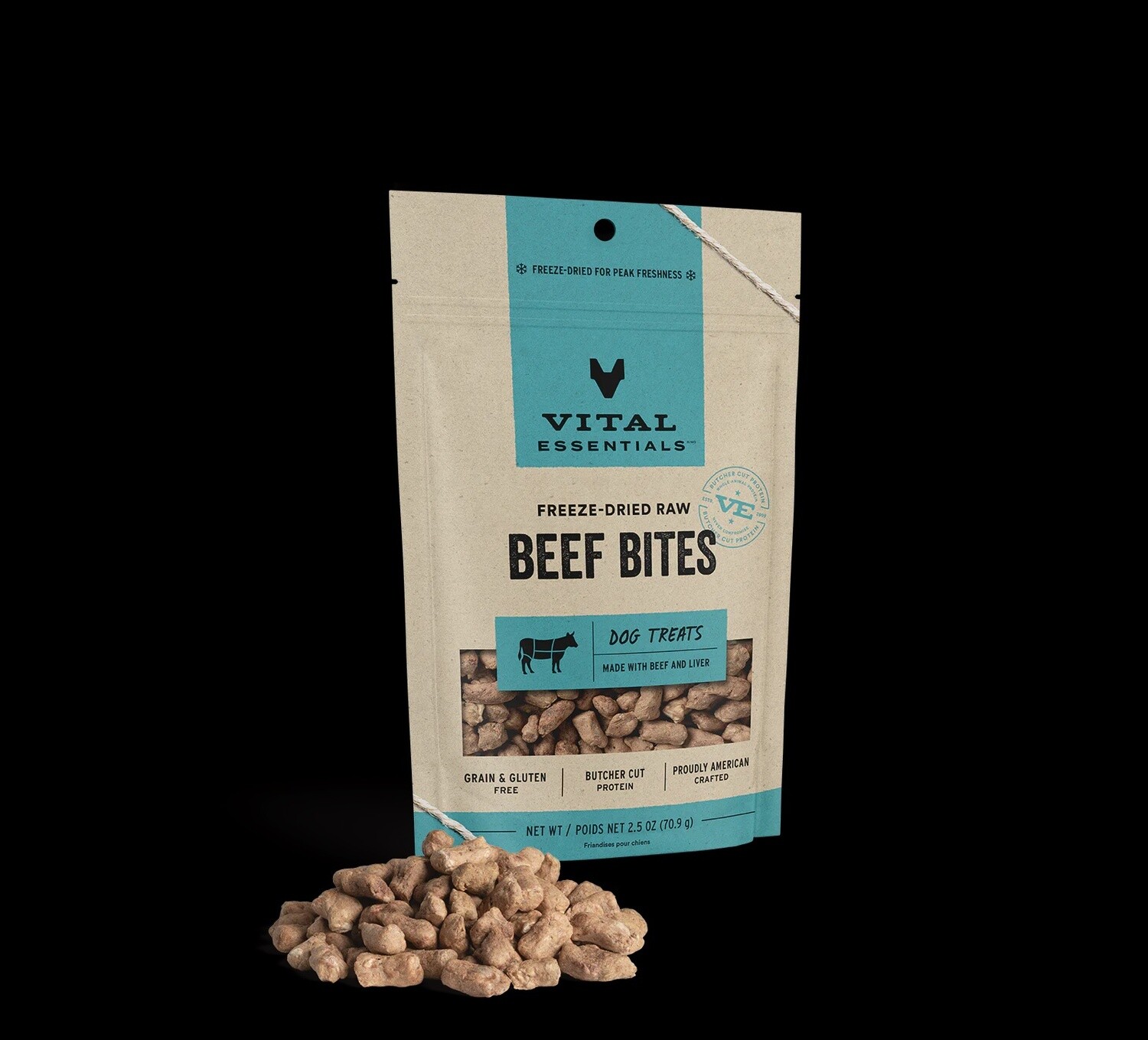 VE DOG FD BEEF NIBS 2.5 OZ