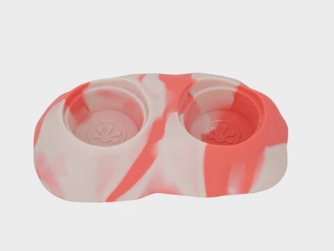 PANGEA ULTIMATE FOOD DISH PINK MARBLE