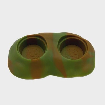 PANGEA ULTIMATE FOOD DISH GREEN CAMO MARBLE