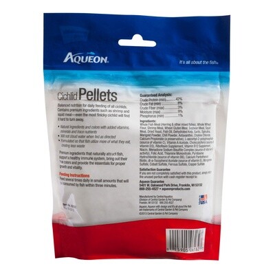 AQ CICHLID PELLET MED 4.0 OZ