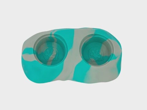 PANGEA ULTIMATE FOOD DISH TEAL MARBLE