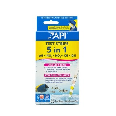 API 5 IN 1 TEST STRIPS 25CT